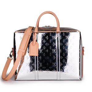 Virgil Abloh LOUIS VUITTON Neo Porte Documents Voyage Mirror Silver Monogram Bag